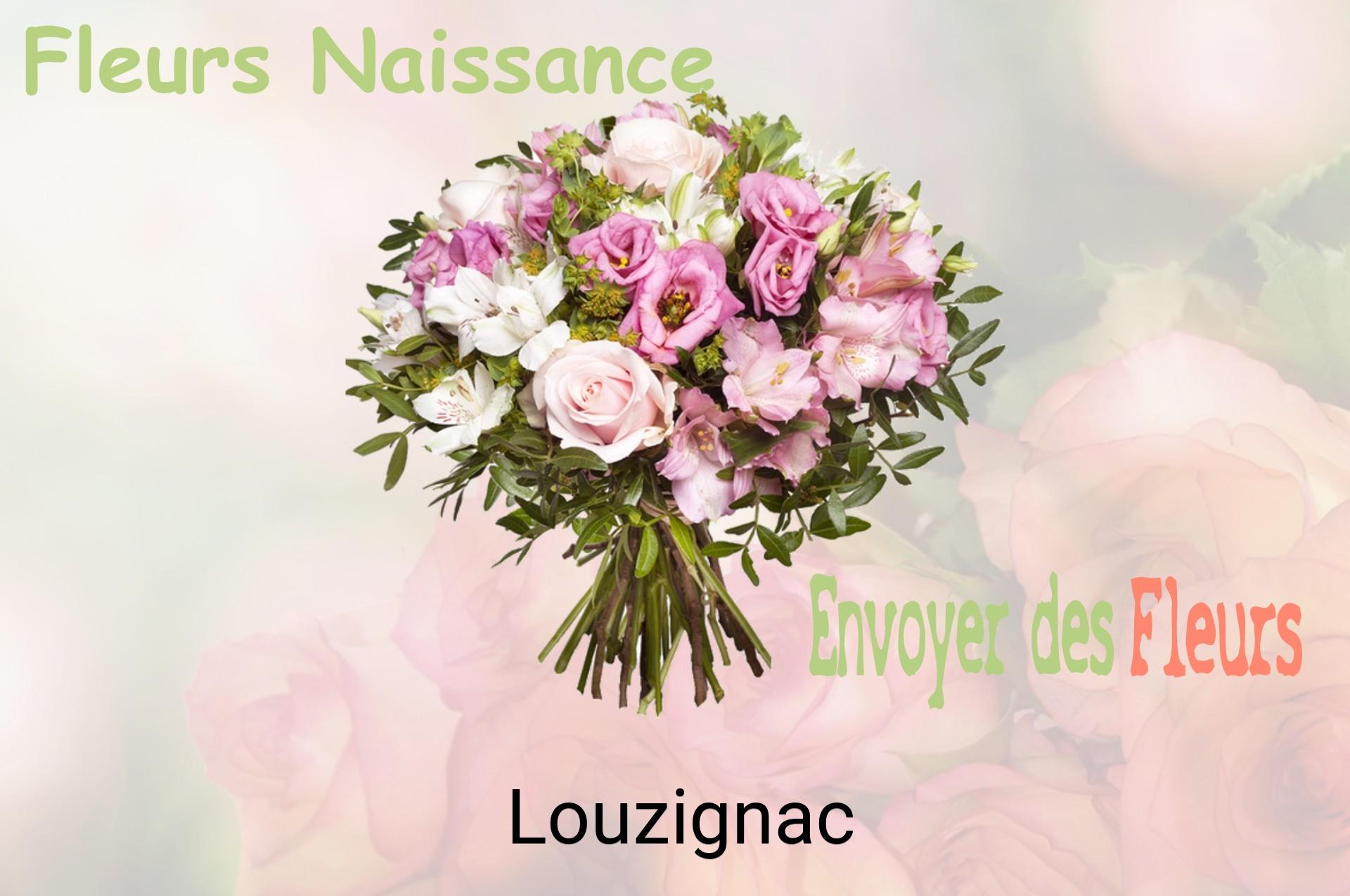 Bouquet de fleurs de naissance livré à Louzignac