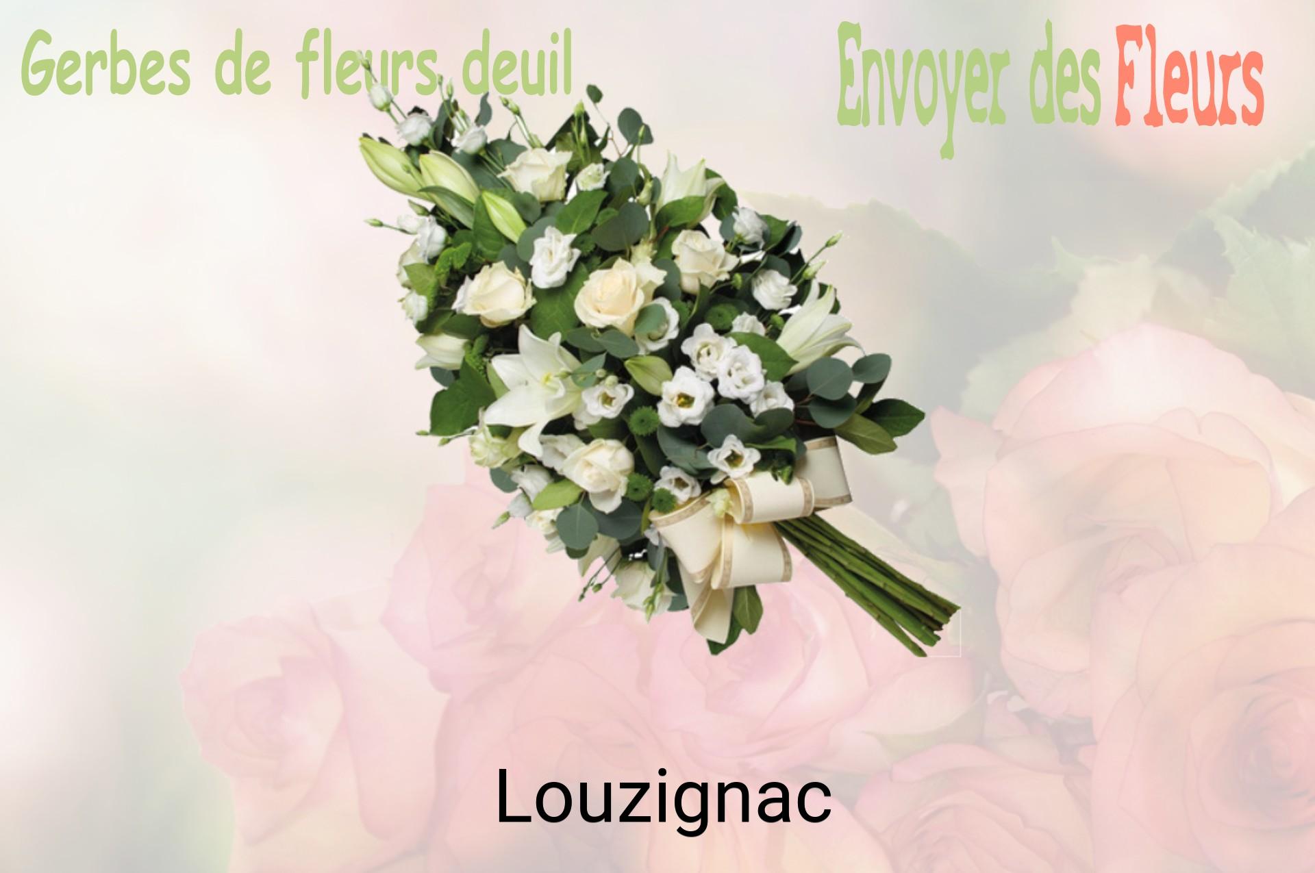 Gerbe de fleurs de deuil livrée à Louzignac